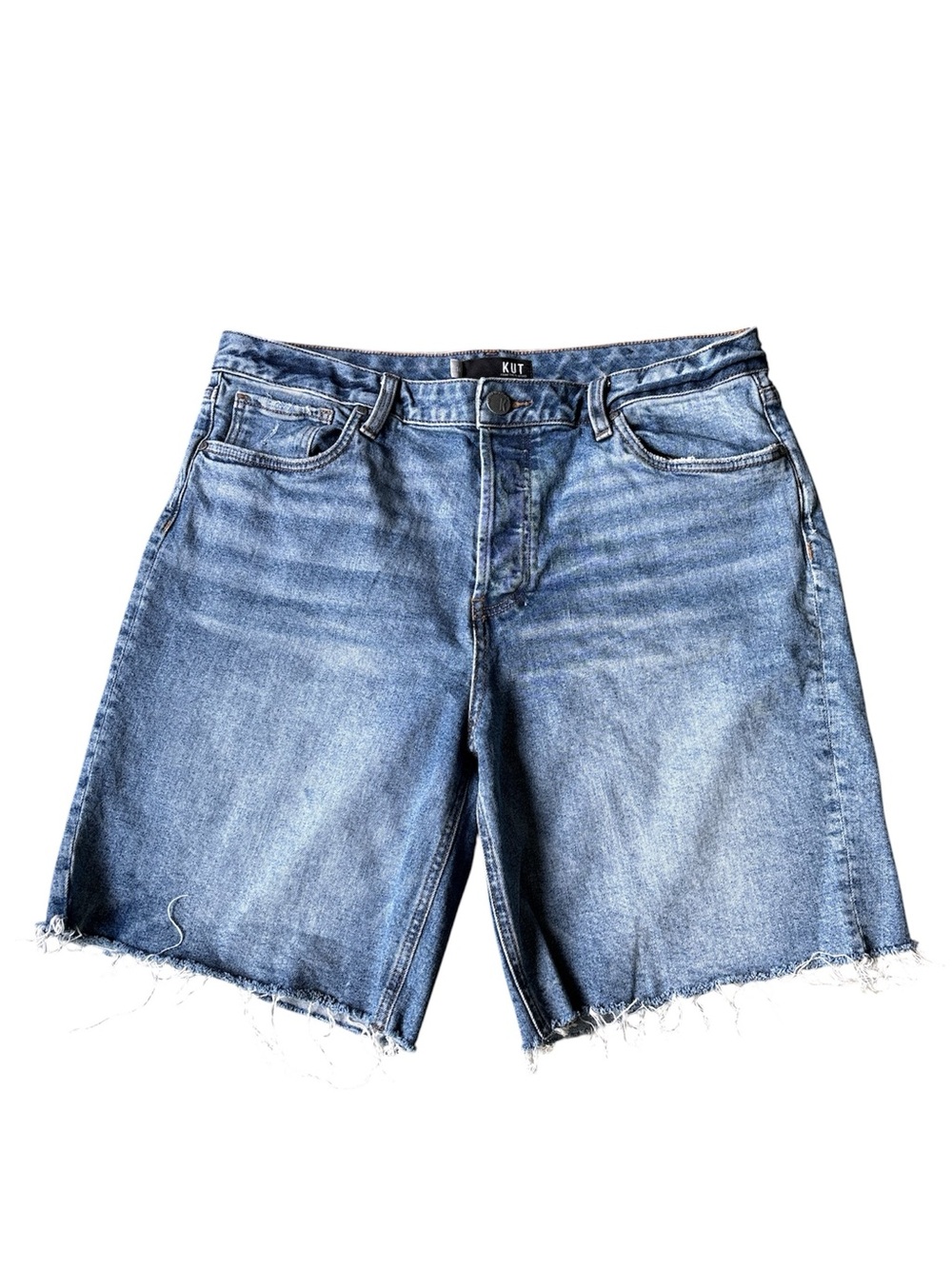 KFTK Margot High Rise Long Denim Short